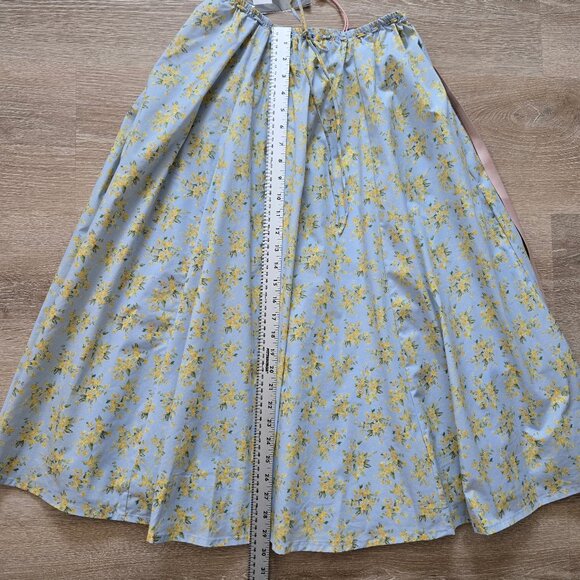 House of Cb Cora Gathered Lace-Up Skirt with Pockets Blue Size XS New With Tags - Picture 7 of 17